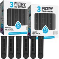 Zestaw 6 Filtrów wkładów do wody butelki DAFI SOLID SOFT - czarny