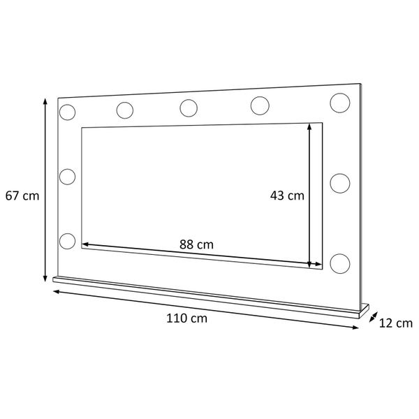 Lustro do makijażu wizażu wiszące stojące ! Oświetlenie w cenie !! zdjęcie 4