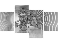 OBRAZ DRUK NEW ART NEURONY SREBRNE TUNEL ŚWIETLNY