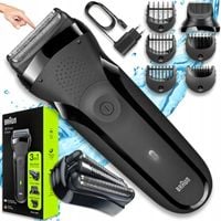 GOLARKA MĘSKA MASZYNKA DO GOLENIA BRODY GŁOWY BRAUN ELEKTRYCZNA NA MOKRO