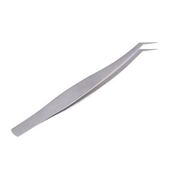 Pęseta do rzęs wygięta srebrna