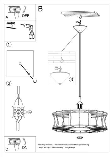 lampa wisząca salerno czarna na Arena.pl