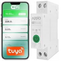 LICZNIK PRĄDU ENERGII SZYNA DIN PRZEKAŹNIK PODLICZNIK WiFi TUYA SMART 16A
