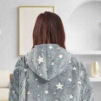 BLUZOKOC KOC KOCYK PONCZO BLUZA CIEPŁA MIŁA W DOTYKU Z KAPTUREM SZARY XXL
