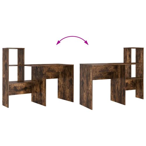 Biurko z półką Wędzony dąb 131.5 x 50 x 106.5 cm na Arena.pl