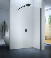 Ścianka prysznicowa WALK IN - CZARNA 8mm M9 B - SWISS MEYER 110 cm