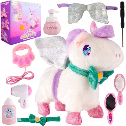 JEDNOROŻEC INTERAKTYWNY MASKOTKA KONIK CHODZI NA SMYCZY NA BATERIĘ na Arena.pl