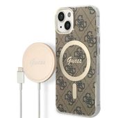 Zestaw Guess GUBPP14MH4EACSW Case+ Charger iPhone 14 Plus 6,7" brązowy/brow