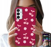 ETUI DO SAMSUNG GALAXY M23 - WISIENKI, WIŚNIE NA BORDOWYM TLE + FOLIA