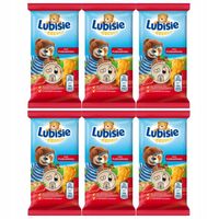 Lubisie Ciastko biszkoptowe z nadzieniem jabłkowo-truskawkowym 30 g x 6 szt