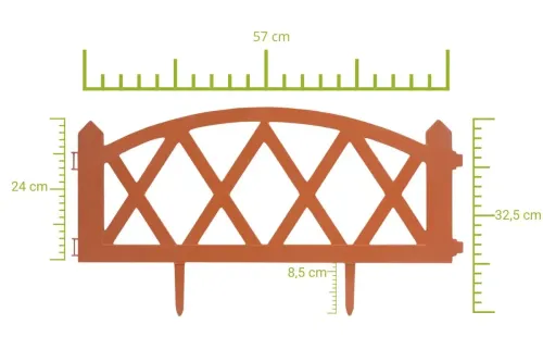 Płotek ogrodowy 2,3 mb ceglasty (terakota) na Arena.pl