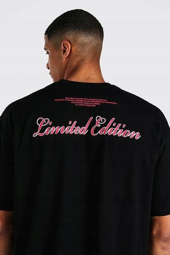 T-SHIRT MĘSKI BAWEŁNIANY OVERSIZE Z NADRUKIEM MIŚ I NAPISY BOOHOO L na Arena.pl