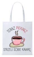 Dla Piekarza Prezent Torba Eco Biała Shopper Z Nadrukiem Ze Zdjęciem