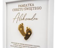 PAMIĄTKA CHRZTU ŚWIĘTEGO PREZENT NA CHRZEST DLA CHŁOPCA DZIEWCZYNKI STOPY
