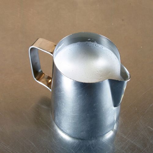 DZBANEK KUBEK DO SPIENIANIA MLEKA NA MLEKO STALOWY NIERDZEWN MLECZNIK na Arena.pl