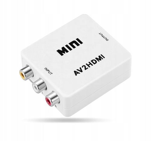 Adapter konwerter sygnału AV RCA CINCH do HDMI na Arena.pl