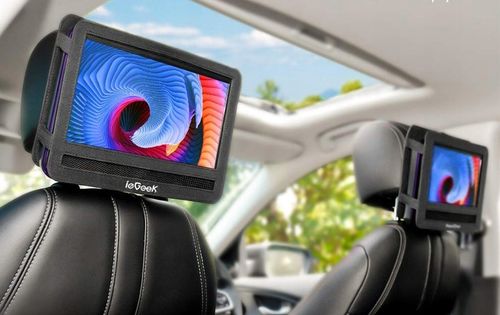 PRZENOŚNY SAMOCHODOWY ODTWARZACZ DVD 9'' LCD FIOLETOWY na 2000mAh Baterią na Arena.pl