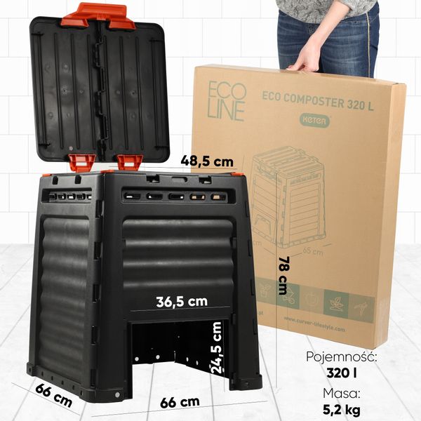 Kompostownik Ogrodowy Keter Eco Composter 320L zdjęcie 2