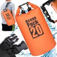 WOREK WODOODPORNY WODOSZCZELNY NA KAJAK TORBA PLECAK TURYSTYCZNY 20L