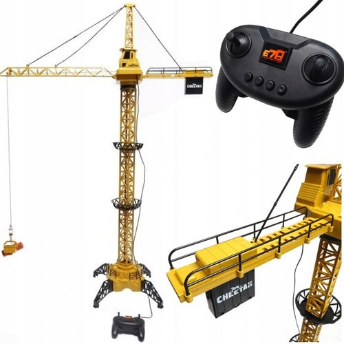 DŹWIG BUDOWLANY PILOTEM DUŻY ŻURAW GIGANT ZDALNIE STEROWANY MULTIFUNKCJE na Arena.pl