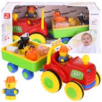 Interaktywny Traktor Przyczepka Dźwięki Farmer