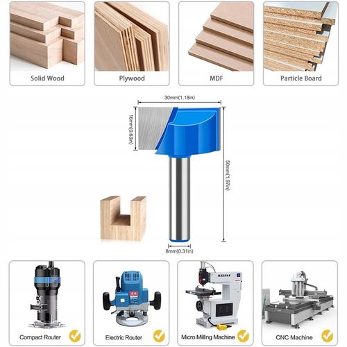 Frez do drewna planowania 30mm 16mm chwyt 8mm węgl na Arena.pl