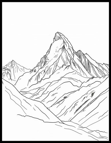 Plakat 50x65cm Górski Szkic na Arena.pl