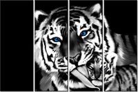 120CM 80 OBRAZ 4 ELEM TYGRYSY ŚCIENNY
