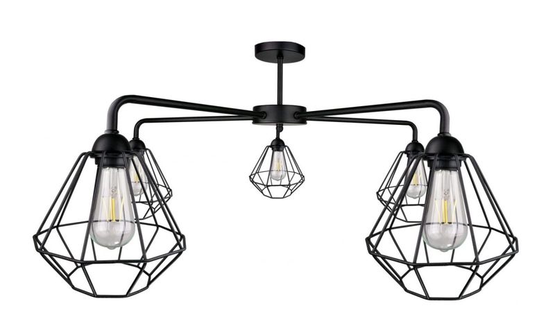 Lampa sufitowa 5xE27 FOSKAL BLACK zdjęcie 1