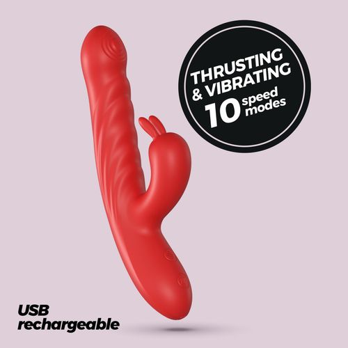 crushious lapin thrusting rabbit vibrator red na Arena.pl