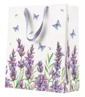 Torebka Prezentowa Lawendowe Motyle, Średnia