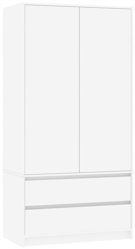Szafa garderoba 90cm 2d 2szuflady biała B-9 na Arena.pl
