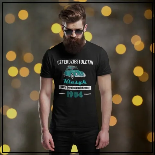 PREZENT NA 30 40 50 60 70 URODZINY DLA TATY FACETA MĘSKA KOSZULKA KLASYK zdjęcie 7