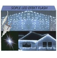 SOPLE 300 LED ZIMNY BIAŁY KURTYNA ŚWIETLNA LAMPKI Z EFEKTEM FLASH FLESH