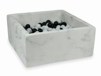 Suchy basen 90x90x40 marmur z piłeczkami 400szt 	(czarne, białe sweterkowe)