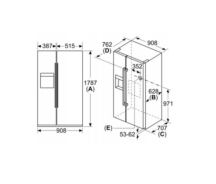 Lodówka side by side Bosch KAD93VBFP zdjęcie 2