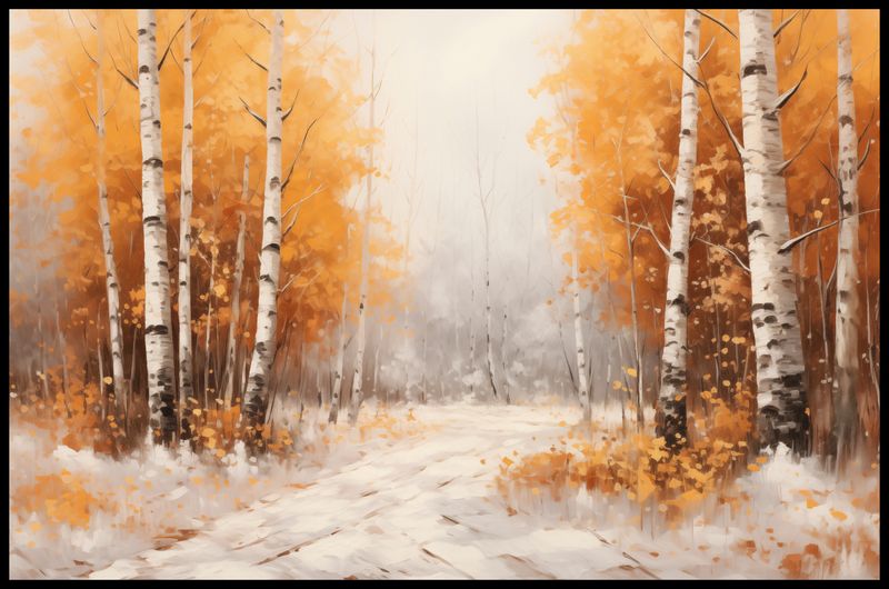 Plakat 91,5x60cm Jesienne Brzozy zdjęcie 2