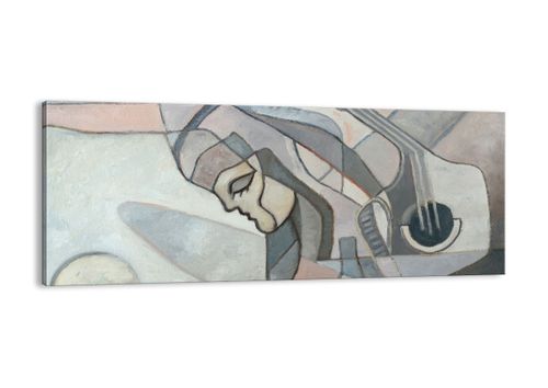 Obraz Na Płótnie - Kobieta Gitara  - 100X40 Cm - Ab100X40-3739 na Arena.pl
