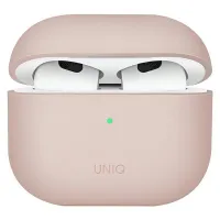 Etui Uniq Lino Silicone na AirPods 3 - różowe