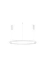 Okrągła lampa wisząca JACA LE42767 do pokoju LED 70W biała