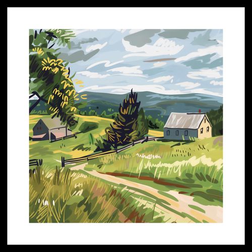 Plakat 40x40cm Bujna Wieś na Arena.pl