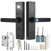 ZESTAW KOMPLET ZAMEK KLAMKI EKRAN DOTYKOWY WIFI IC SMART DOOR LOCK DLA TUYA