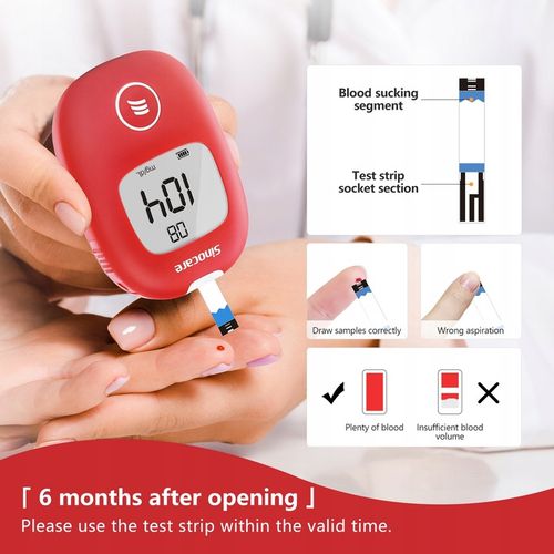 Glukometr Sinocare SAFE AQ SMART w mg/dl z 25 paskami i 25 lancetami na Arena.pl