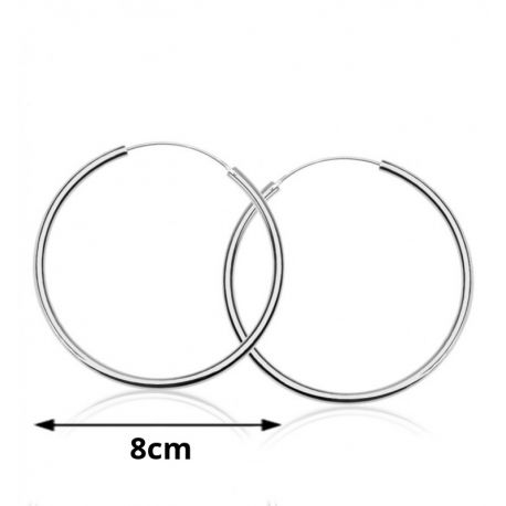 SREBRNE KOLCZYKI KOŁA 10 CM PRÓBA SREBRA 925 na Arena.pl
