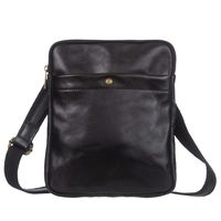 VERA PELLE torba męska skórzana listonoszka z paskiem V590 czarna