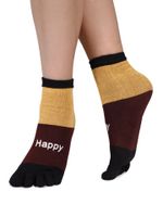 Skarpety pięciopalczaste do jogi trzykolorowe z czarnym 36-41 YOCLUB