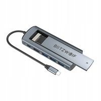 Blitzwolf BW-Neo TH13 Hub 6w1 Adapter USBC PD 100W HDMI Kieszeń na Dysk M.2