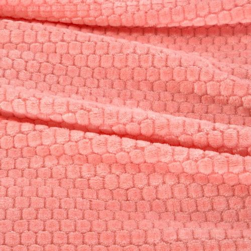 Puszysty koc wytłaczany wzór 3D 150X200 POMARAŃCZOWY na Arena.pl