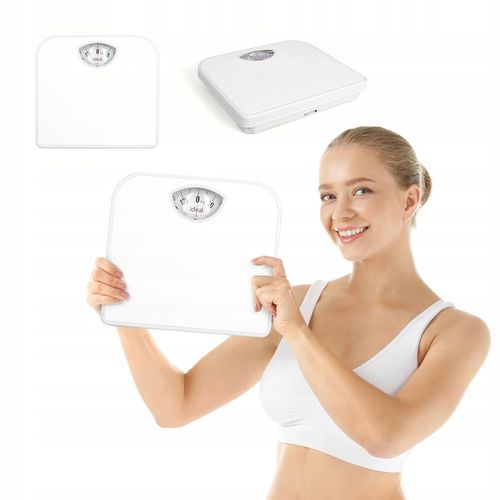 MECHANICZNA WAGA ŁAZIENKOWA KLASYCZNA ANALOGOWA DO 130KG IZ9201 BIAŁA na Arena.pl
