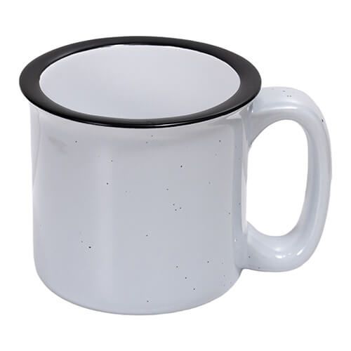 Kubek ceramiczny emaliowany 400 ml do sublimacji - w szare plamki na Arena.pl